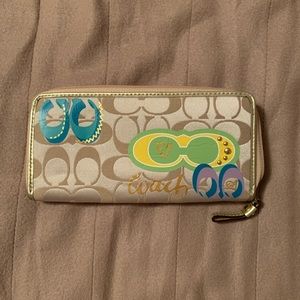 Champagne/Gold Coach Wallet